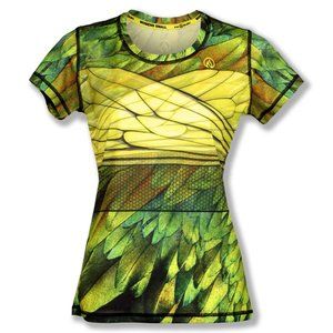 INKnBURN Women XL (10-12) BIRDS N BEES TECH SHIRT SS Running Top NWOT!